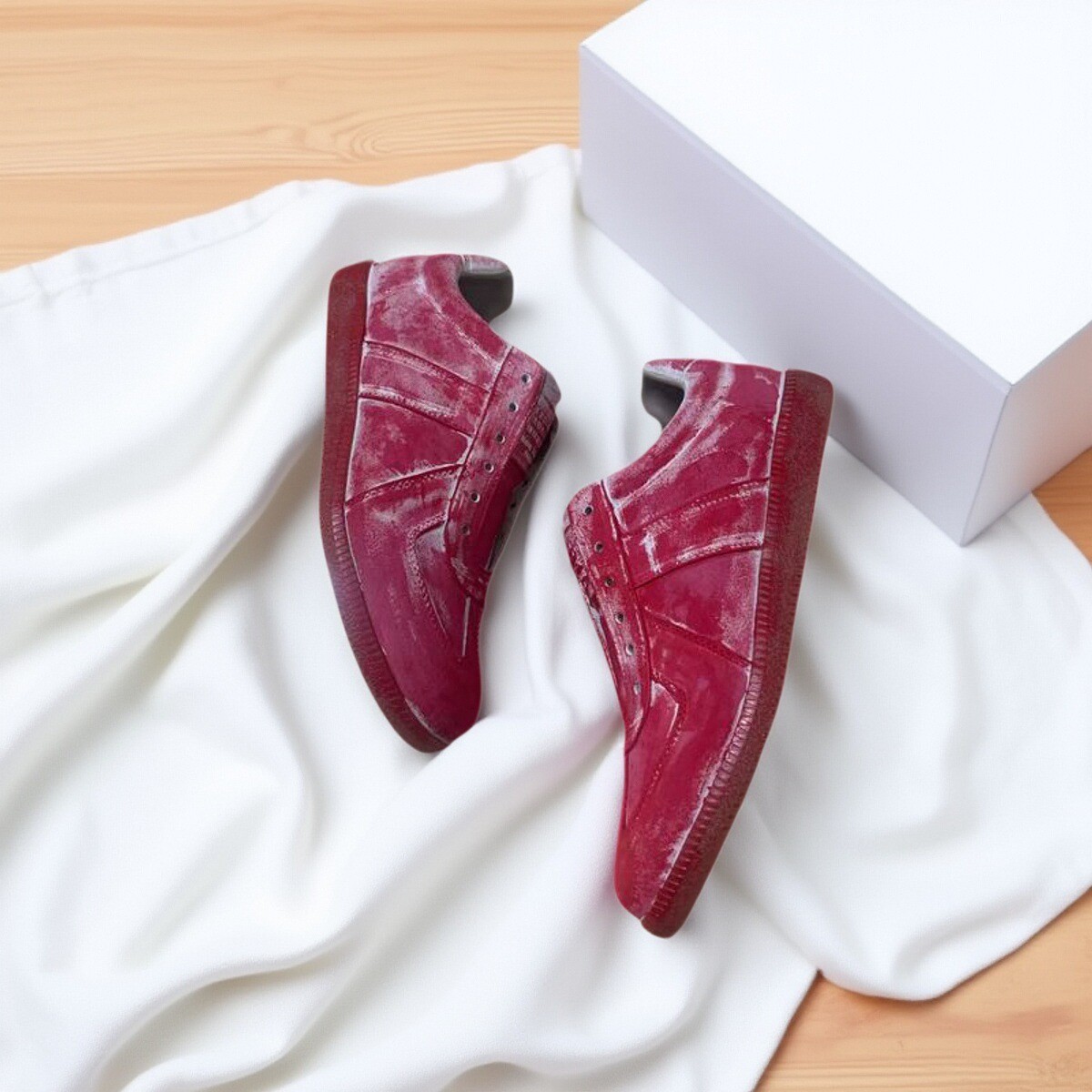 thumbnail for Dexun shoes, MMM, trendy personality, painted low-top single shoes, sneakers, coated casual non-lace-up, slip-on men's shoes