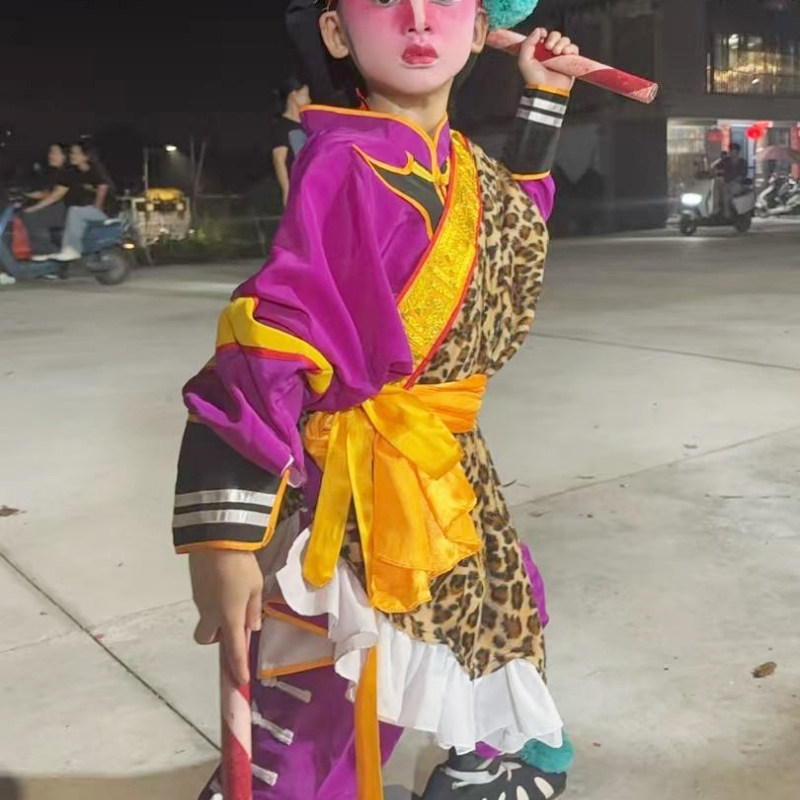 潮汕儿童正龙英歌服装游神演出服图片