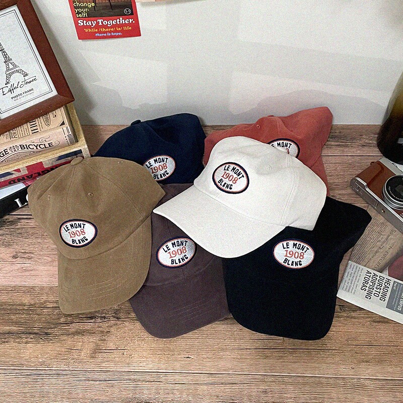 帽子时尚百搭东大门代购秋冬新款休闲软顶鸭舌帽ins潮1908棒球帽