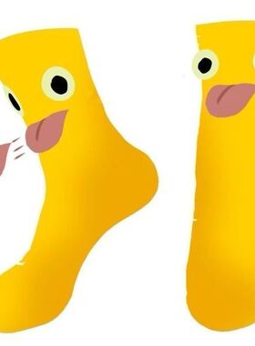 奶龙可爱搞怪袜子女中筒袜情侣袜百搭学生潮袜运动袜少女Lolita袜