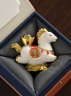 2026马年马上有钱新中式招财摆件