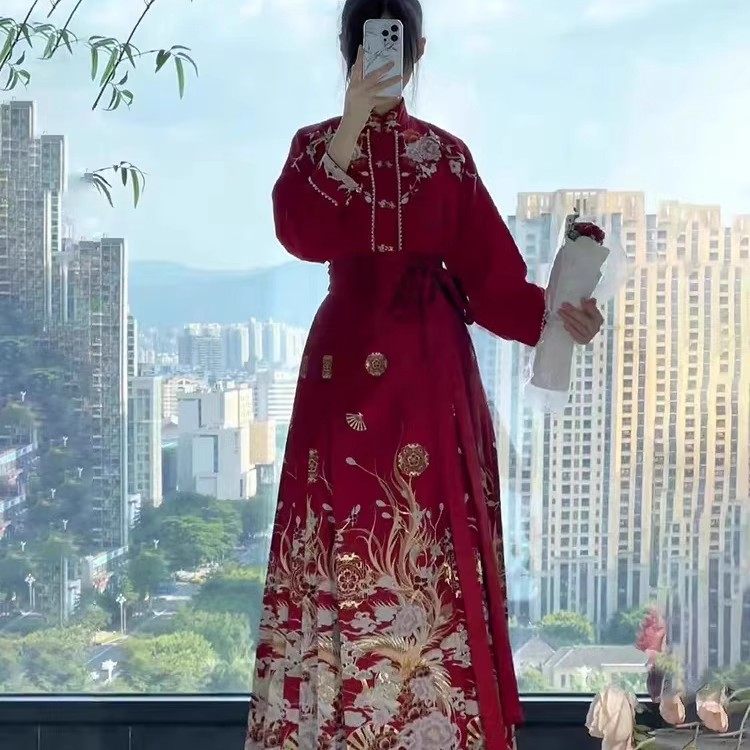 2023秋冬季新中式国风改良明制汉服马面裙结婚敬酒服秀禾服套装女,女装/女士精品,时尚套装,淘宝优惠券,粉丝福利购,淘宝优惠卷