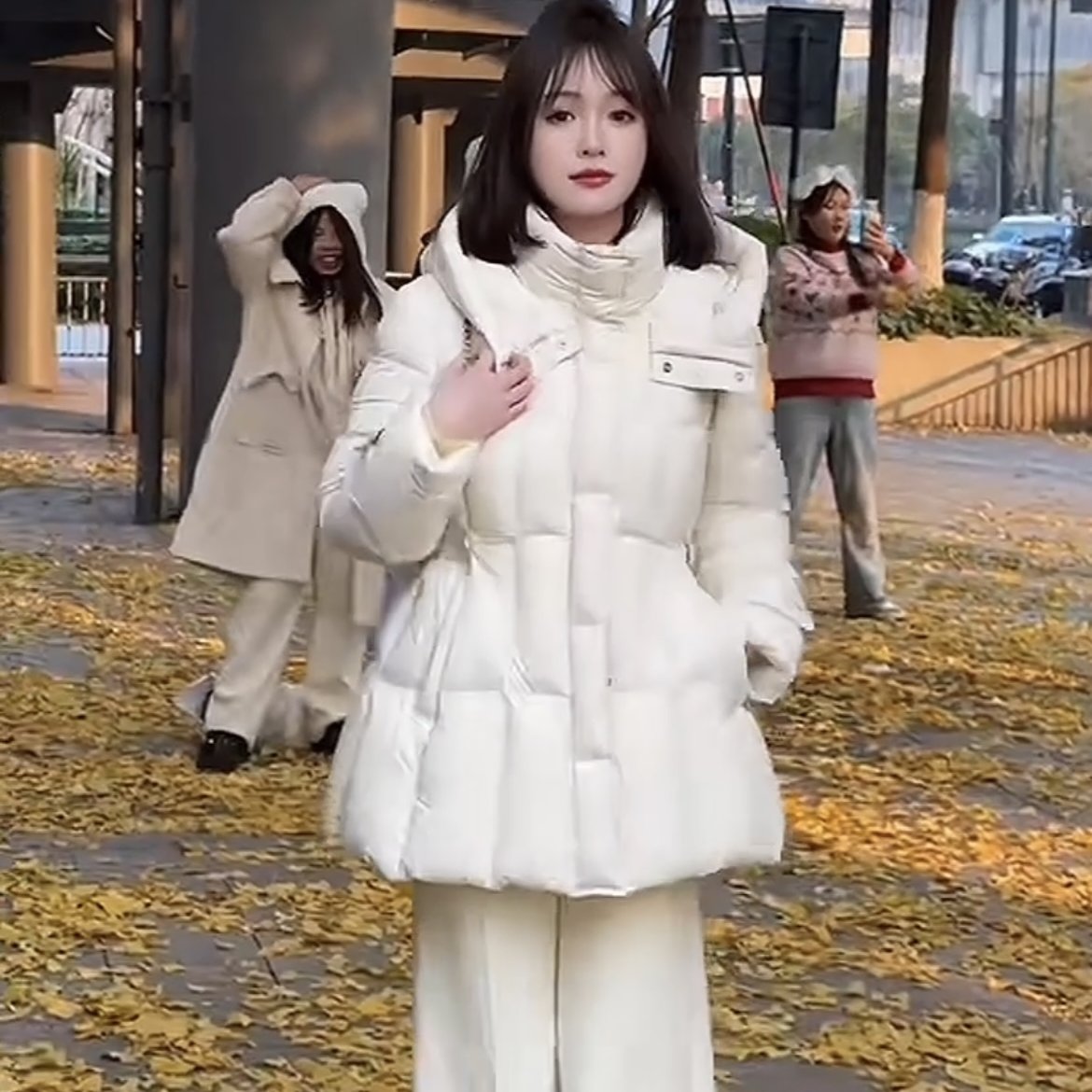 冬季韩版新款短款收腰韩版修身显瘦连帽羽绒棉服女棉衣外套