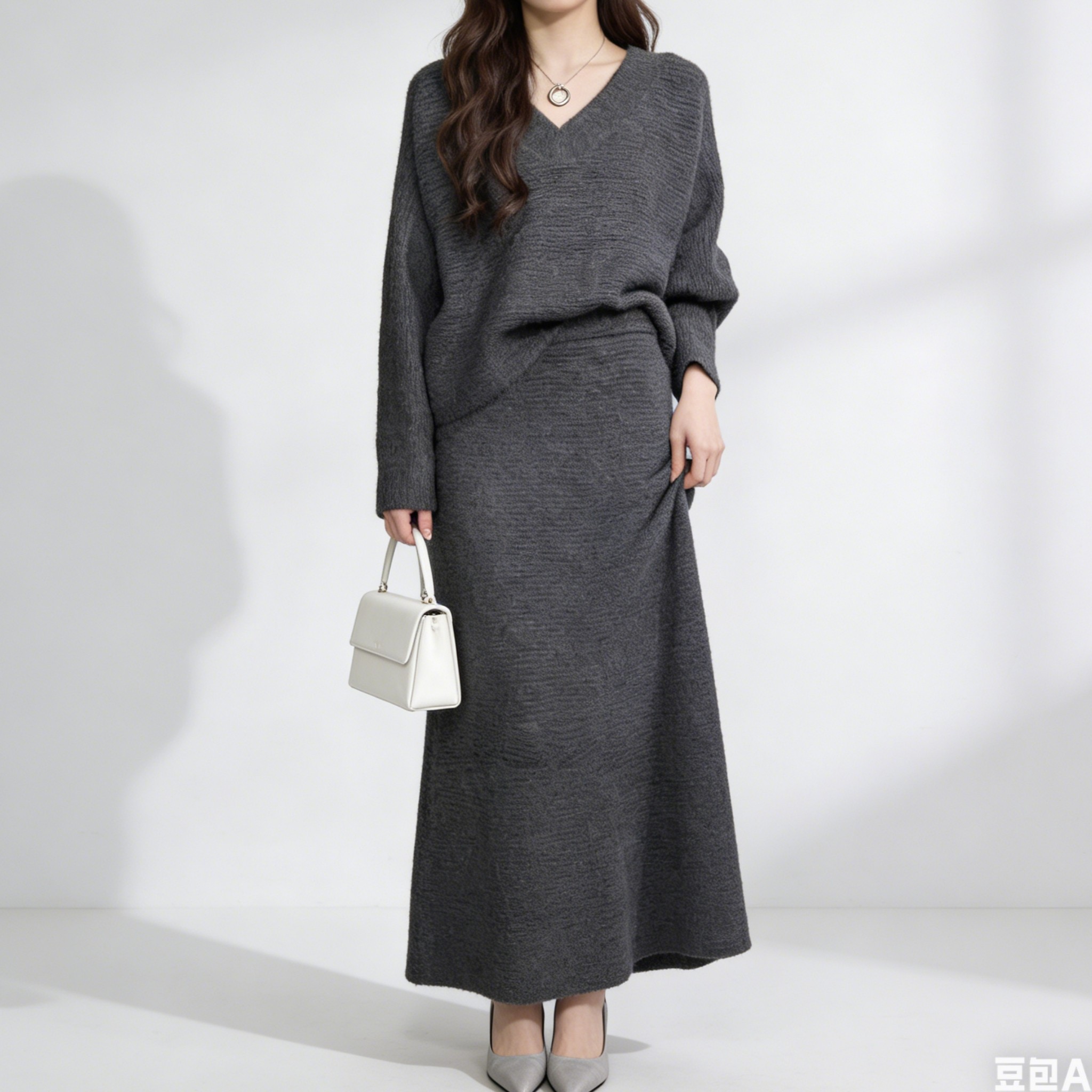 简约慵懒风针织毛衣+半身裙套装2025秋冬季设计感女韩系减龄套装,女装/女士精品,时尚套装,淘宝优惠券,粉丝福利购,淘宝优惠卷