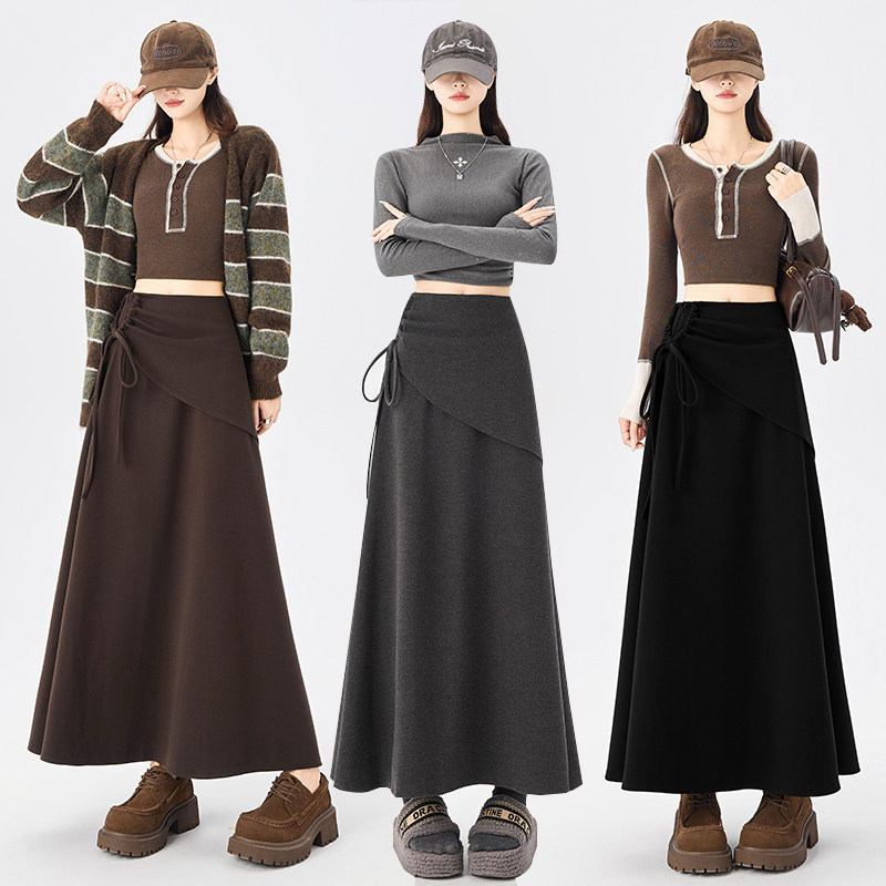 实拍加厚毛呢半身裙女秋冬老钱风辣妹复古百搭高腰显瘦中长a字裙,女装/女士精品,半身裙,淘宝优惠券,粉丝福利购,淘宝优惠卷