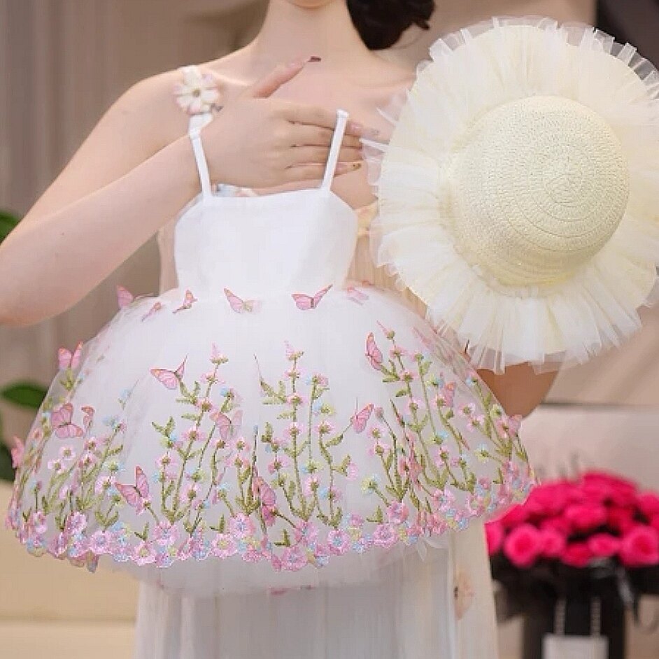 女童夏季吊带连衣裙2026新款小女孩宝宝蓬蓬纱礼服裙儿童公主裙子