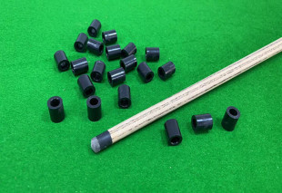 普通台球杆桌球九球大头杆波茨杆塑料中式黑八【配胶水】黑色先角