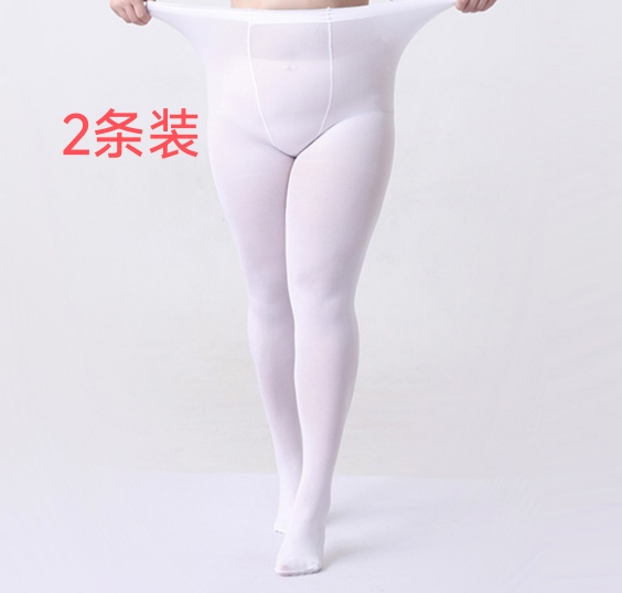夏天加肥加大款白色打底连裤袜子簿款舞蹈女童儿童连体透肉色美腿