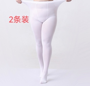 白色打底连裤 超大版 袜子加厚加绒跳舞蹈儿童 女童加肥加大码 秋冬季