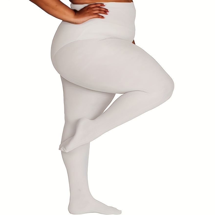 秋冬天女童加肥加大版超大码白色打底连裤袜子加厚加绒跳舞蹈儿童