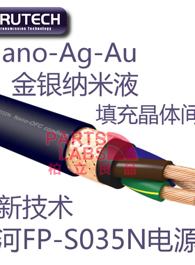 新技术 古河Furutech FP-S35N/S032N 金银纳米 发烧级电源线 散线
