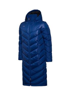 李宁羽绒服男冬运动生活系列运动休闲保暖连帽长羽绒服AYMM115