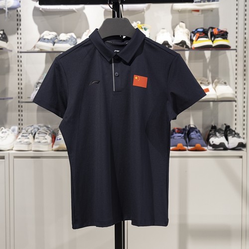 李宁短袖POLO衫吸湿排汗透气