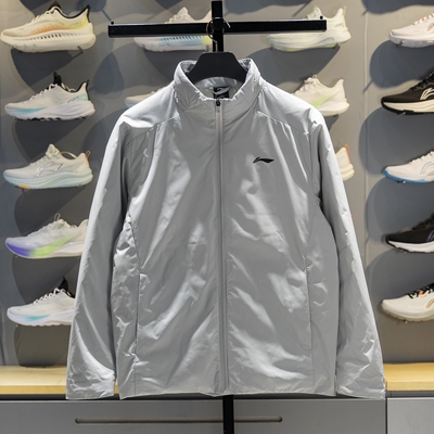 李宁保暖立领短款男子羽绒服