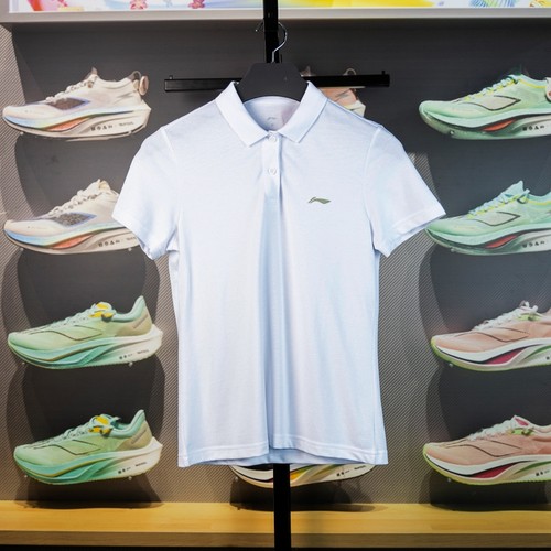 李宁短袖POLO衫纯棉舒适透气