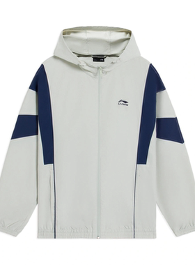 李宁运动潮流系列男子防泼水宽松运动风衣AFDS837