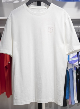 李宁T恤2023夏季新款男子休闲宽松纯棉透气短袖文化衫AHST205