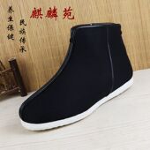 千层底礼服呢男棉鞋 加绒羊毛毡保暖高帮靴中老年民族风老北京布鞋