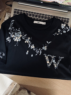 中式领花卫衣刺绣衣服花样纸贴手工diy带图水溶布补洞立体绣花图