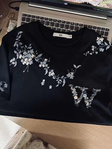 中式领花卫衣刺绣衣服花样纸贴手工diy带图水溶布补洞立体绣花图