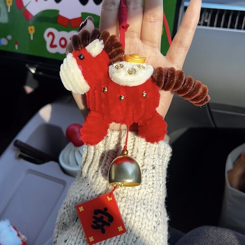 扭扭棒金元宝小马铃铛挂件手工diy材料包新年礼物送女友汽车挂饰