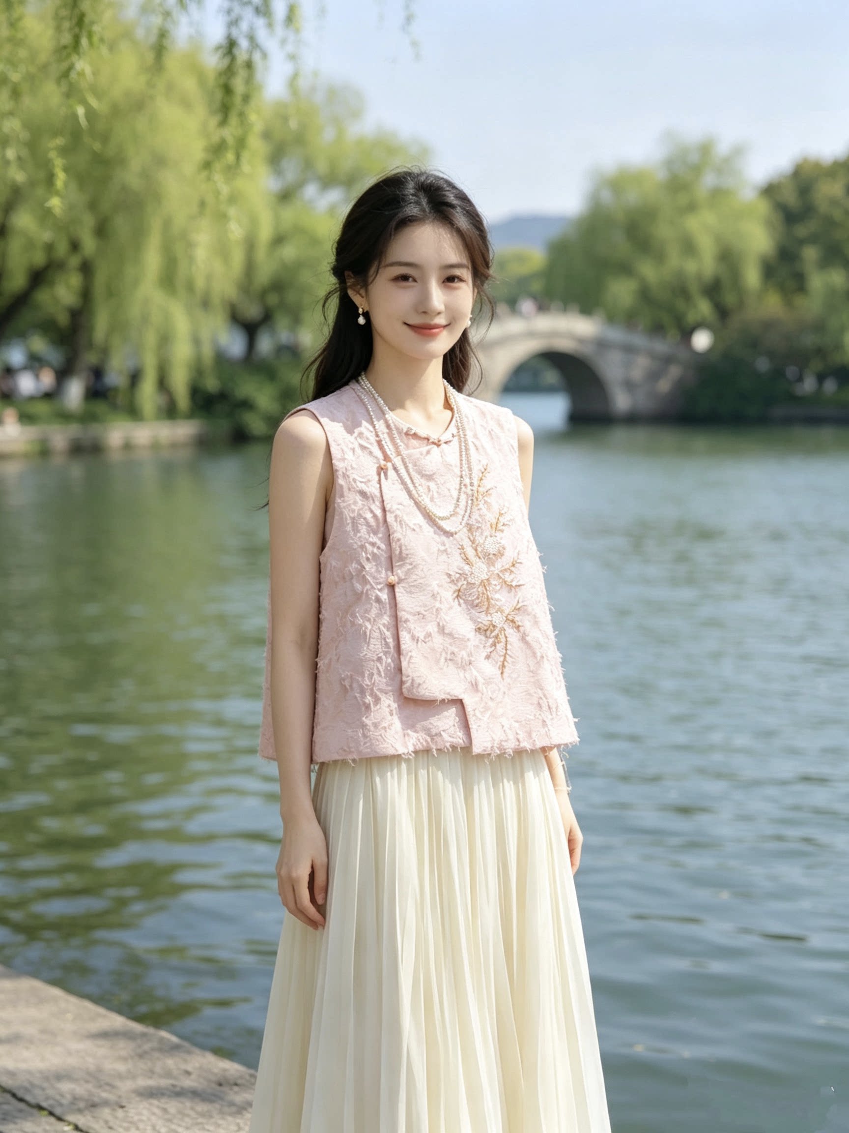 新中式国风马甲女夏/秋时尚轻奢高级感盘扣立领无袖小众绝美上衣图片