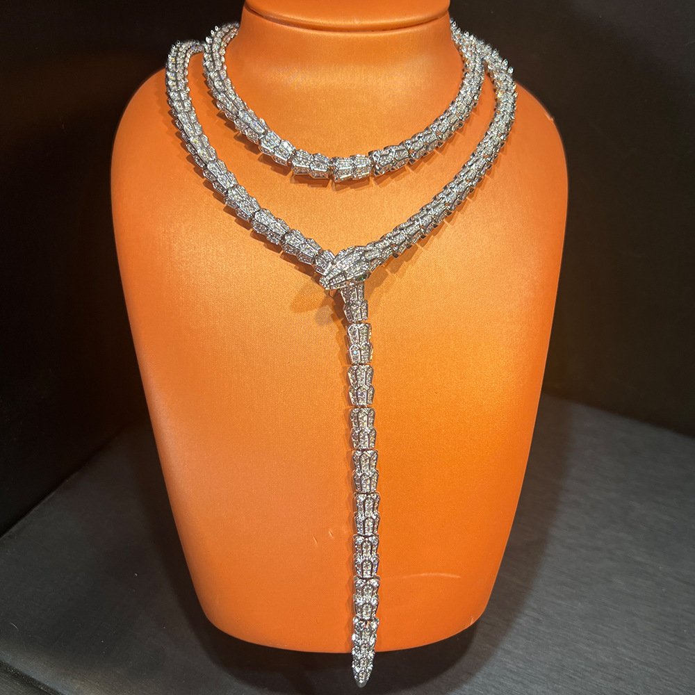 宝系90CM超长可调节灵蛇项链 高端时尚欧美时尚跨境爆款重工项链