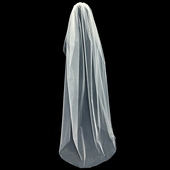 新娘结婚主婚纱头纱超仙森系齐地头纱白色简约素纱婚礼婚纱拍摄