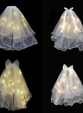 38女神节妇女节亲子儿童头纱公主拍照道具头饰母亲节幼儿园毕业61