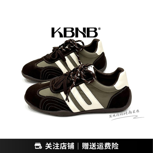 KBNB复古厚底增高防滑德训鞋女