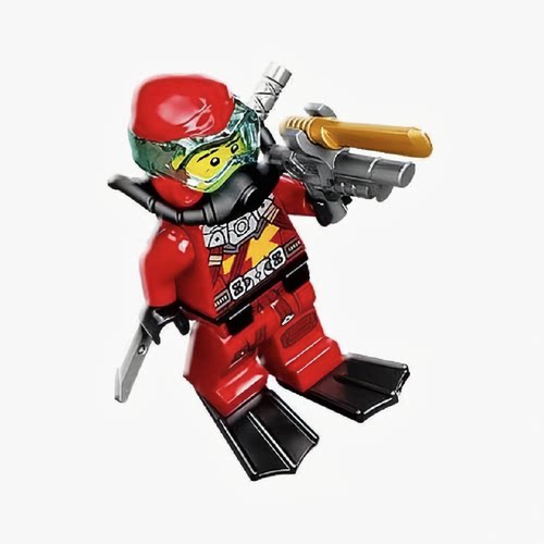 乐高 lego 幻影忍者 人仔 njo695 潜水凯 71755 71756 含武器