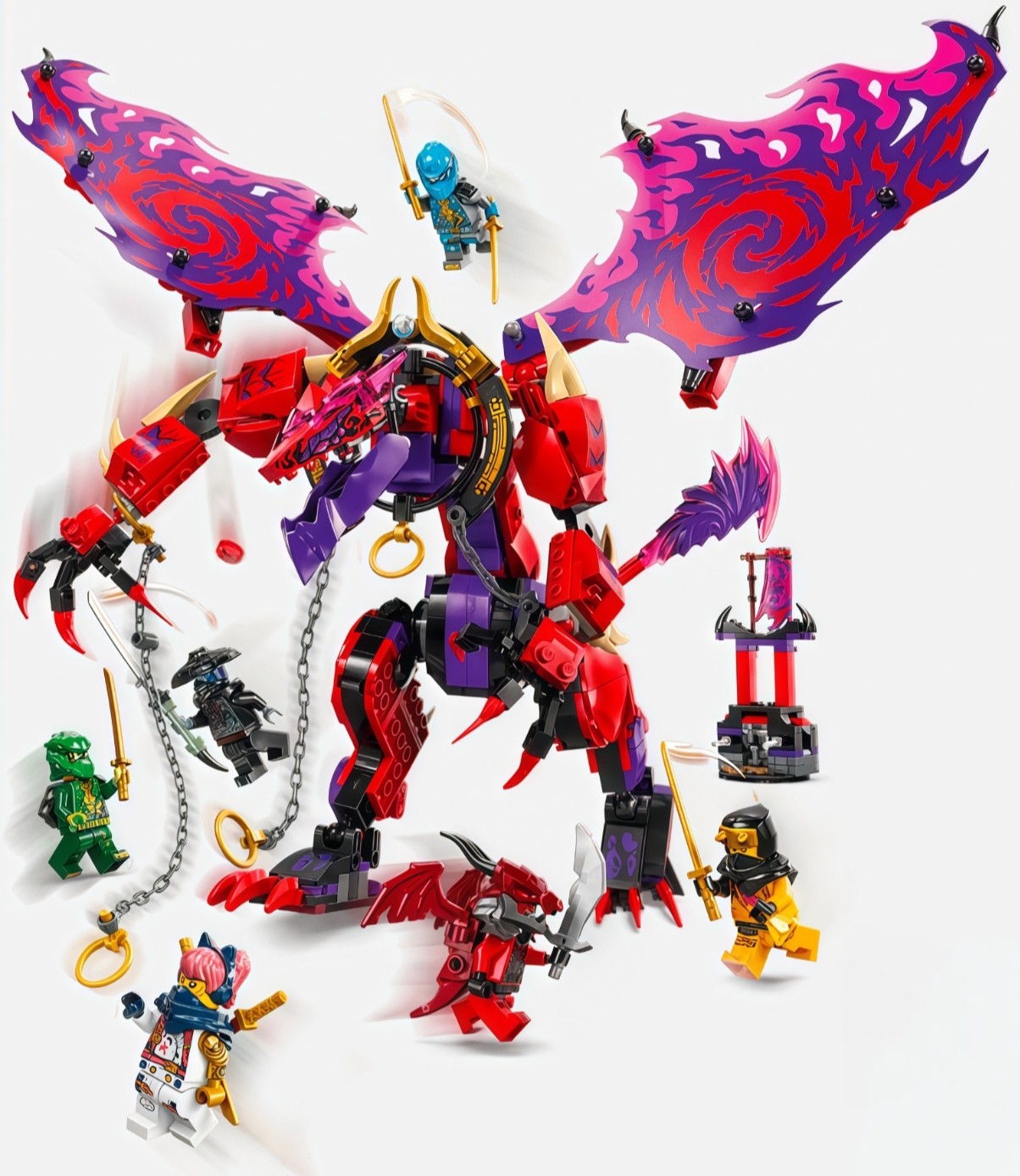 乐高 lego 幻影忍者 71832 混沌猛龙雷牙 杀肉 套装拆出 全新人仔