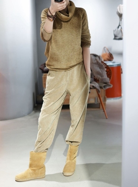 final sale! hand painted 堆领羊绒毛衣