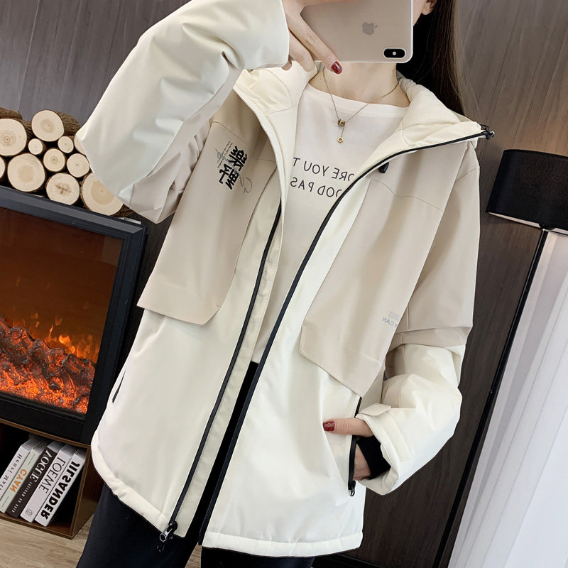 宽松大码冲锋衣女滑雪登山服外套