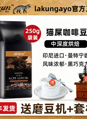 印尼原装进口猫屎咖啡豆BALI巴厘岛产区中深度麝香猫咖啡250g袋装