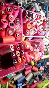 402缝纫线高士面线各种红玫红大红深红酒红粉红砖红橙红满28 包邮