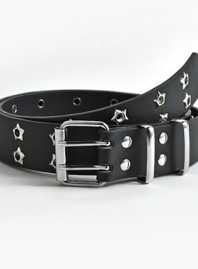 ROY11星星双排扣皮带女士ins朋克风复古新款高级感个性免打孔腰带