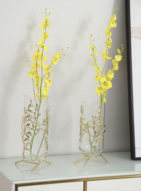 镂空树枝状电镀金色花瓶玄关客厅家居摆件酒店KTV会所办公室饰品