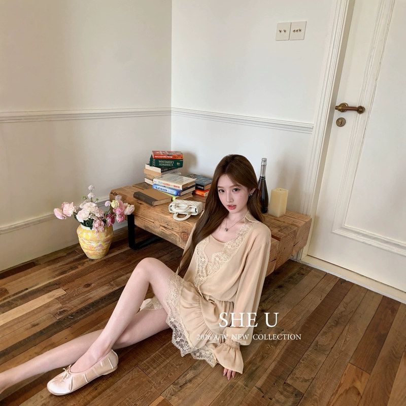 SHE十三行法式纯欲风蛋糕裙女