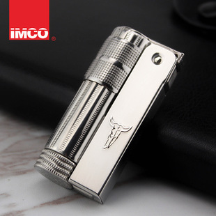 奥地利品牌 imco打火机 不锈钢 创意礼品 纯不锈钢锻造西部牛头