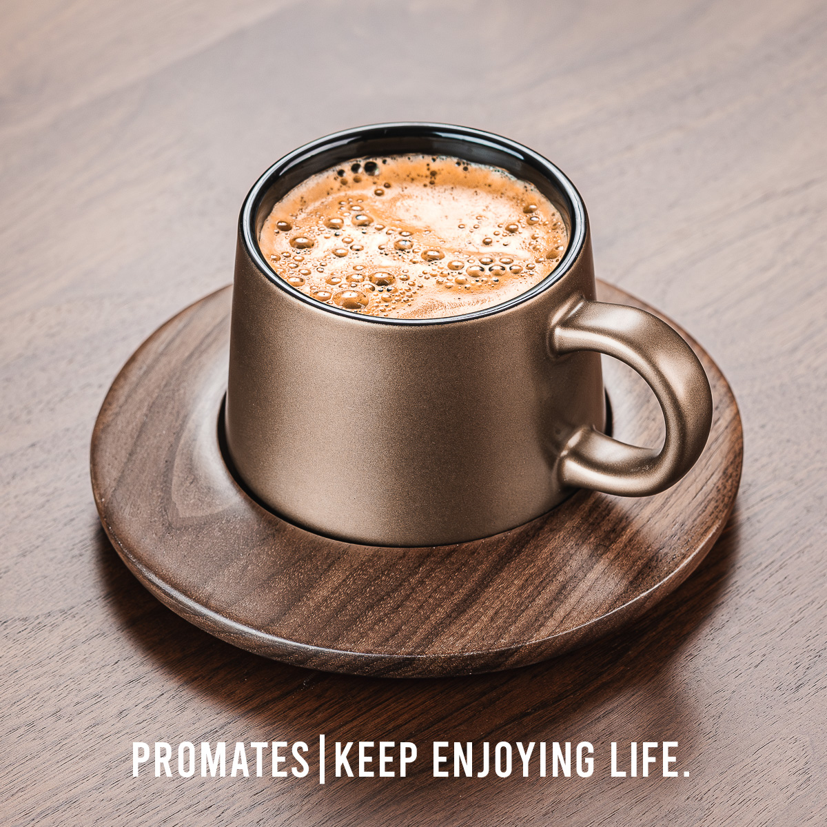 Promates陶瓷高级金色咖啡杯