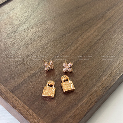 070新款微镶前后戴老花感超闪耳钉