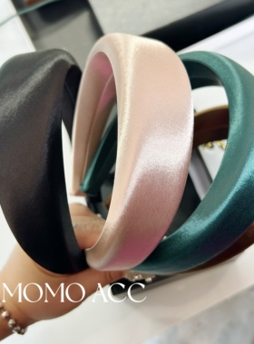 179自制韩版爆款夏日高颅顶宽版多色发箍