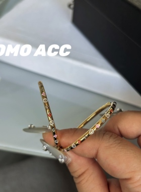 165老花感釉面气场十足个性耳圈