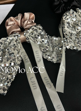 172爆款海边度假风亮片好闪飘带夏日发绳