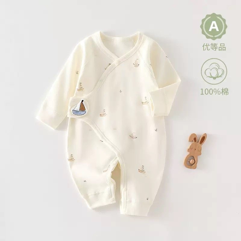 婴儿连体衣秋冬款纯棉a类男女宝宝无骨衣服魔术贴睡衣新生儿哈衣,童装/婴儿装/亲子装,连身衣/爬服/哈衣,淘宝优惠券,粉丝福利购,淘宝优惠卷