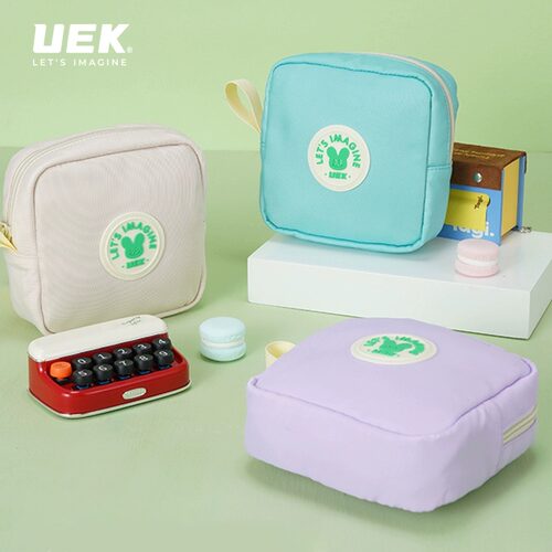 uek糖果色简约多功能笔袋
