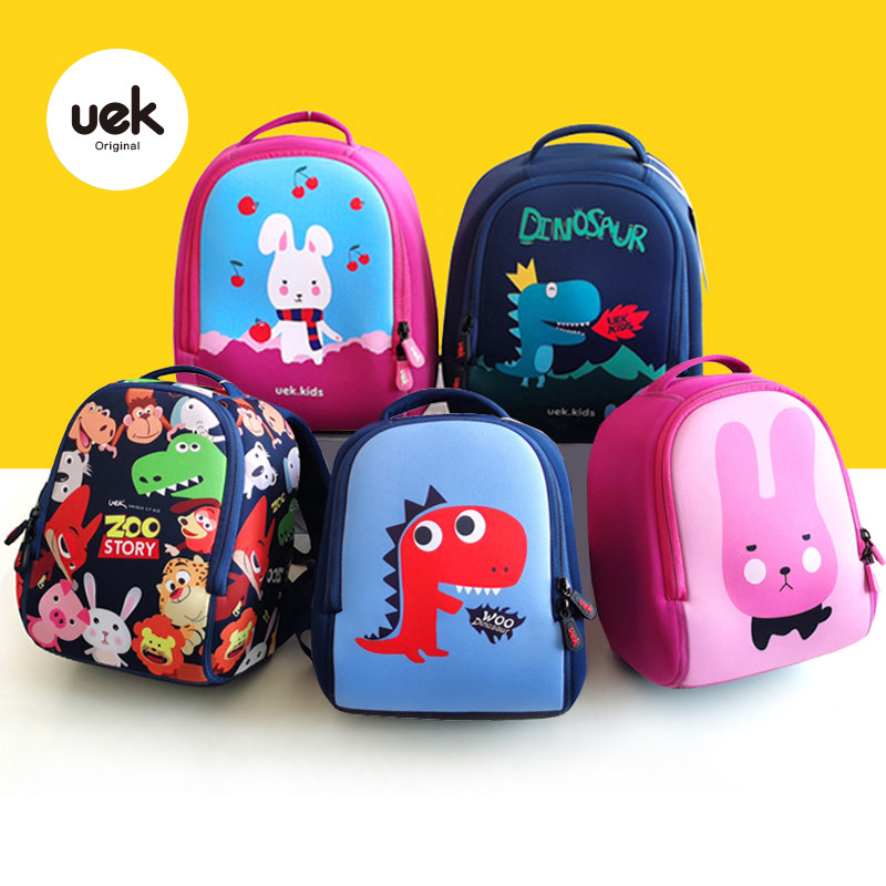 uek儿童恐龙书包幼儿园男孩宝宝小背包123-6岁轻量女童一年级双肩