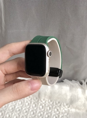 适用AppleWatchS9表带S8运动硅胶S7iWatchS6苹果手表S5/4/SE表带