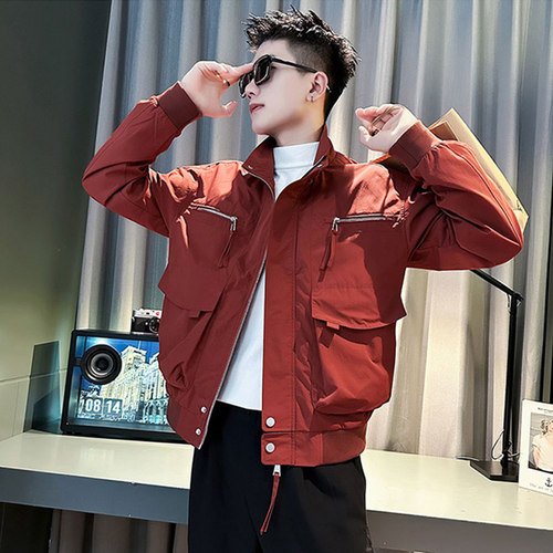 高级感工装街头外套男春秋潮牌休闲痞帅夹克男款新款男士秋冬上衣